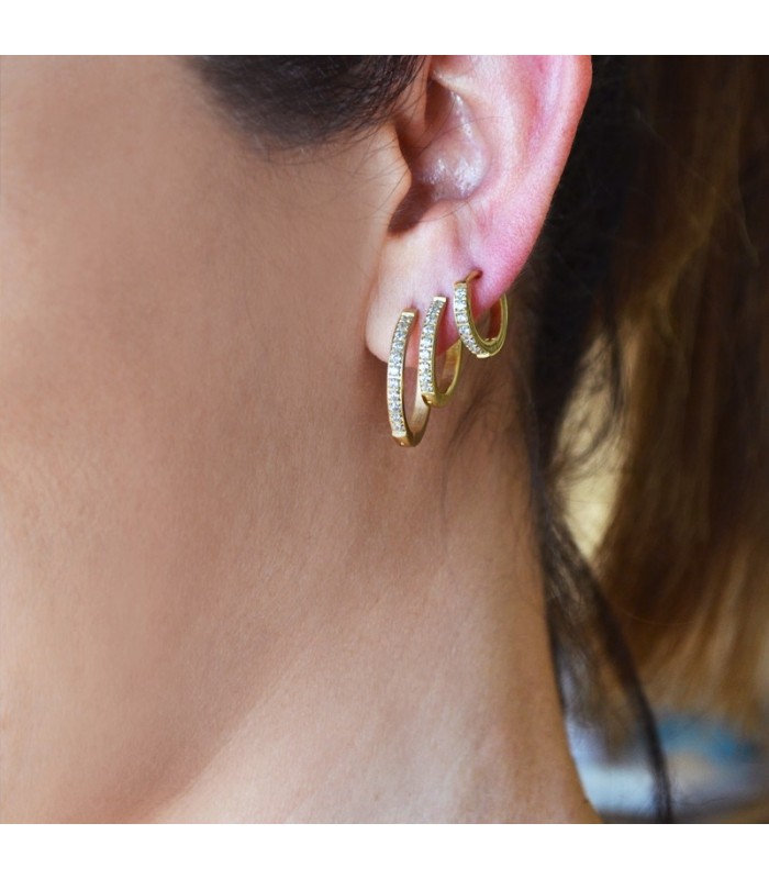 PENDIENTES ARO ACERO  CON CIRCONITAS 2*16MM BPE572