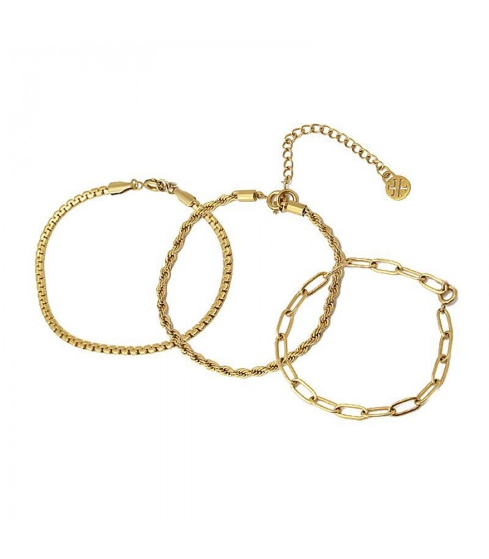 PULSERA TRIPLE ACERO BPU423