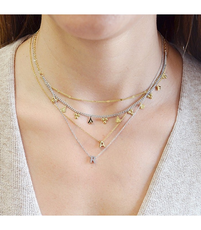 COLLAR LETRAS ACERO COA132