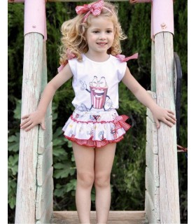 CONJ.CAMISETA+BRAGUITA POPCORN